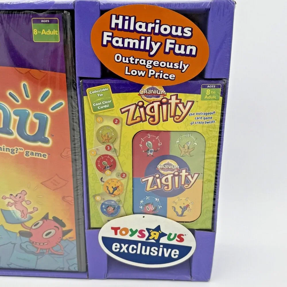 Cranium WHOONU Game Whats Your Favorite Thing & Zigity  Brand New Factory Sealed
